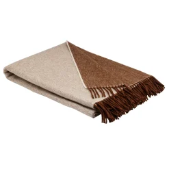 Sale MCNUTT Lambswool Cappuccino Reversible Throw