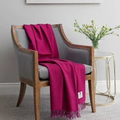 Lambswool Very Berry Reversible Throw