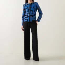 Online JOSEPH RIBKOFF Laser-Cut Leatherette Jacket