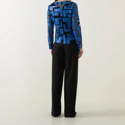 Online JOSEPH RIBKOFF Laser-Cut Leatherette Jacket