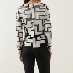 New JOSEPH RIBKOFF Laser-Cut Leatherette Jacket