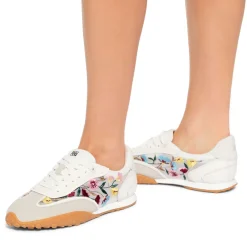 Lavender Embroidered Trainers