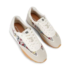 Lavender Embroidered Trainers