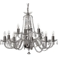 Hot GALWAY CRYSTAL Leenane 12 Arm Chandelier Ire-UK Fitting