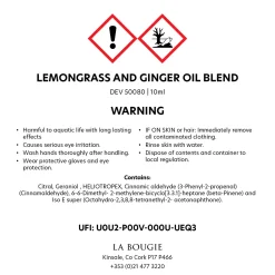 Hot LA BOUGIE Lemongrass & Ginger Oil Blend