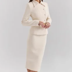 Lena Boucle Pencil Skirt