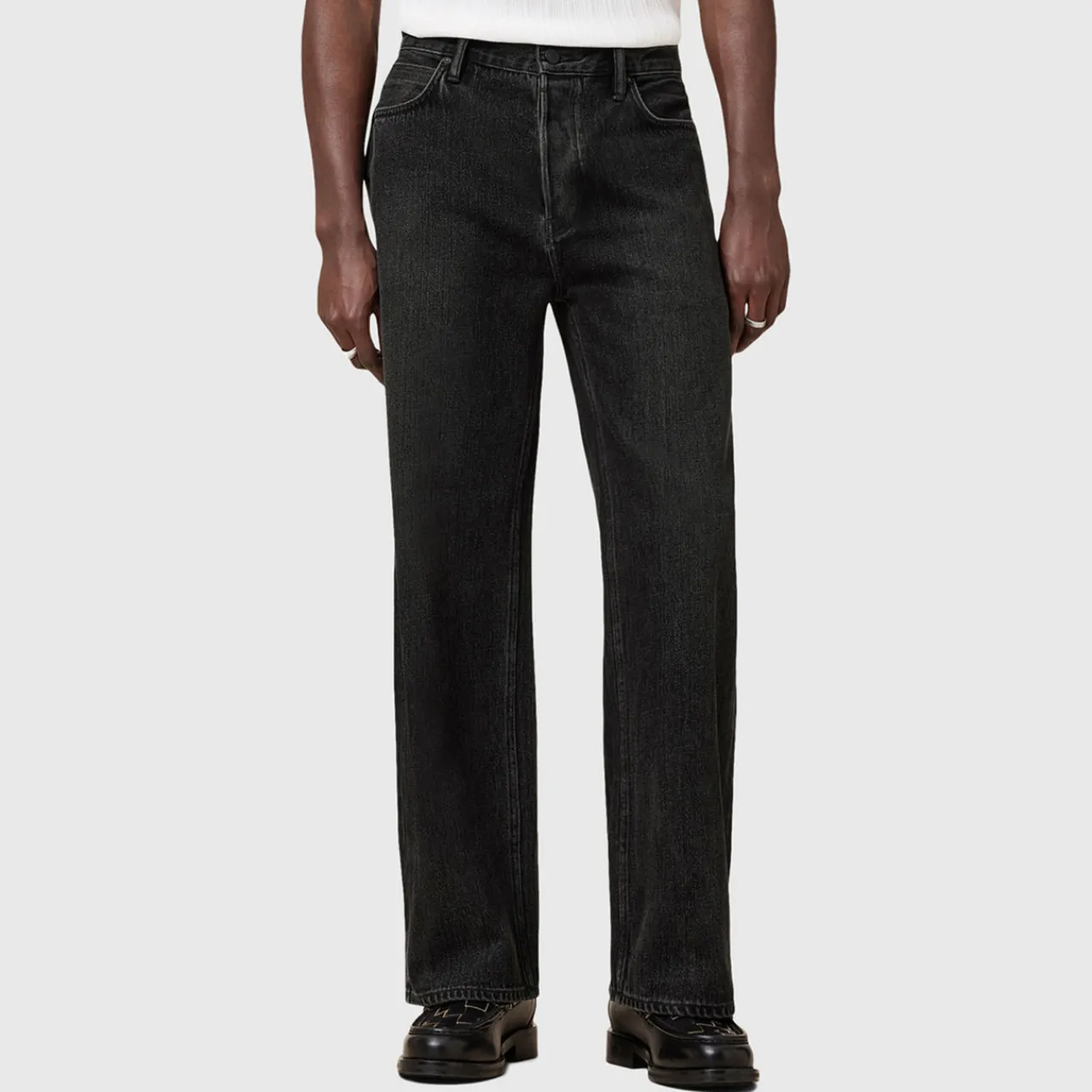 New ALLSAINTS Lenny Washed Straight Leg Jeans