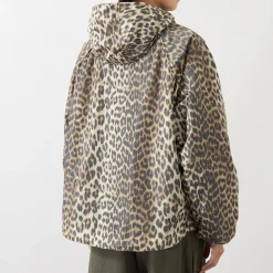 New GANNI Leopard Logo Jacket
