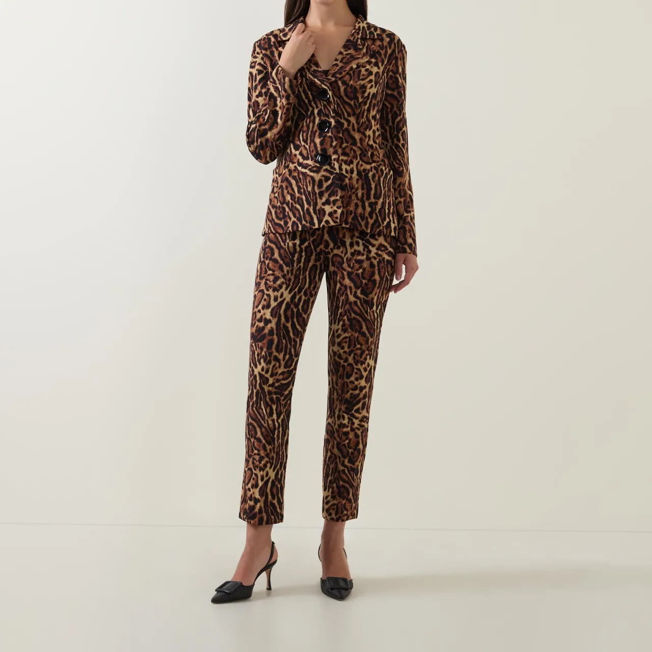 Sale JOSEPH RIBKOFF Leopard Print Single Breasted Blazer