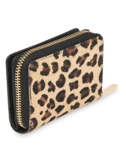 Leopard Zip-Around Compact Purse