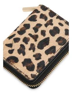 Leopard Zip-Around Compact Purse