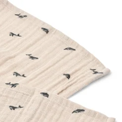 Lewis Whale Muslin Cloth, Set of Two