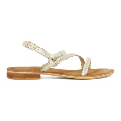 Online DUNE LONDON Liller Leather Woven Sandals