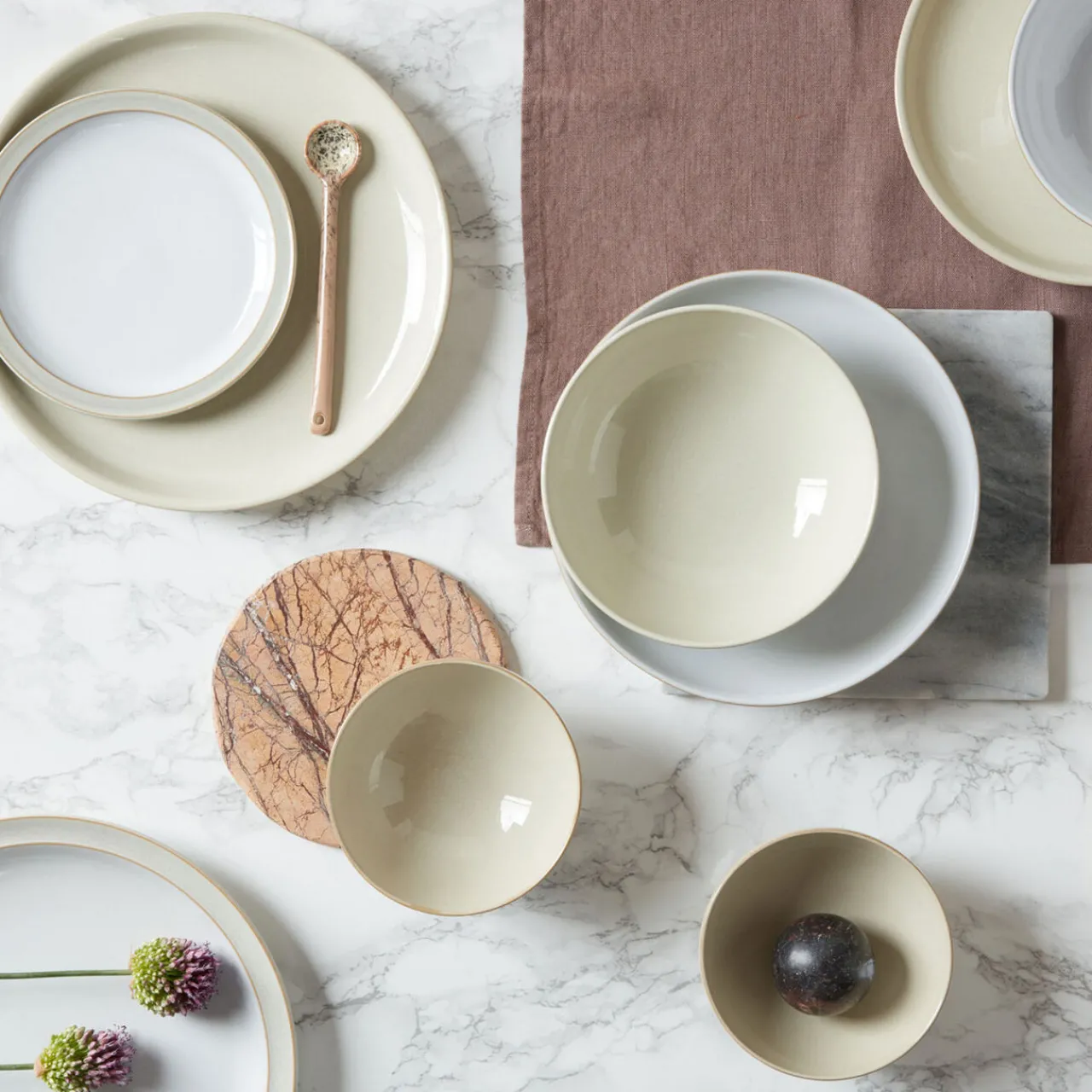 Clearance DENBY Linen Dinner Plate