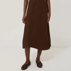 Linen Wrap Detail Skirt