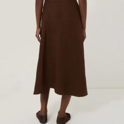 Linen Wrap Detail Skirt