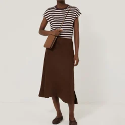 Linen Wrap Detail Skirt