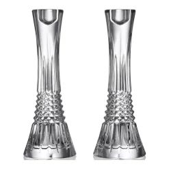 Discount WATERFORD Lismore Diamond Candlestick Holders Set of Two 25cm