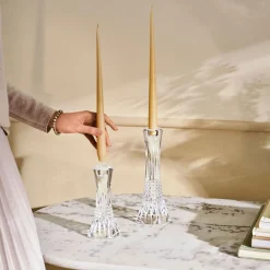 Discount WATERFORD Lismore Diamond Candlestick Holders Set of Two 25cm