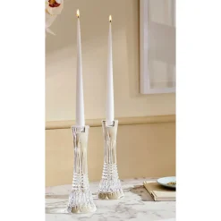 Discount WATERFORD Lismore Diamond Candlestick Holders Set of Two 25cm