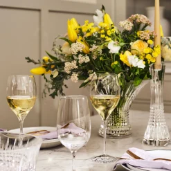 Discount WATERFORD Lismore Diamond Candlestick Holders Set of Two 25cm