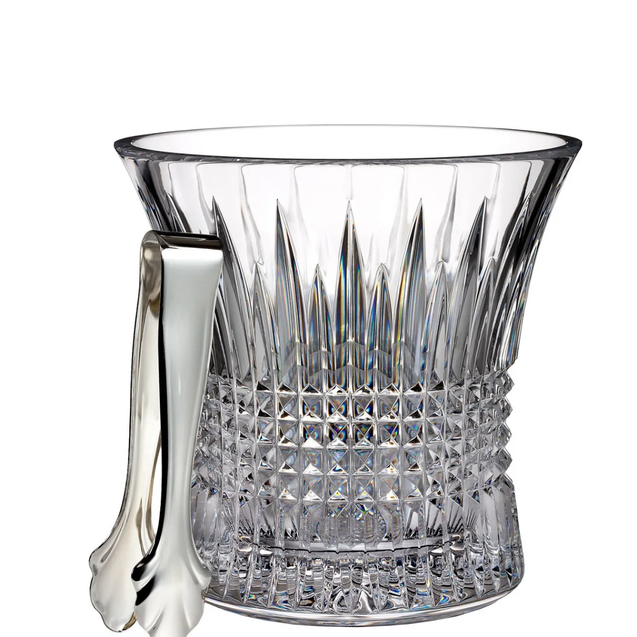 New WATERFORD Lismore Diamond Ice Bucket With Tongs