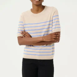 Clearance KAFFE Lizza Striped Knit Top