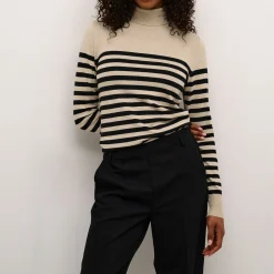 Lizza Striped Turtleneck Sweater