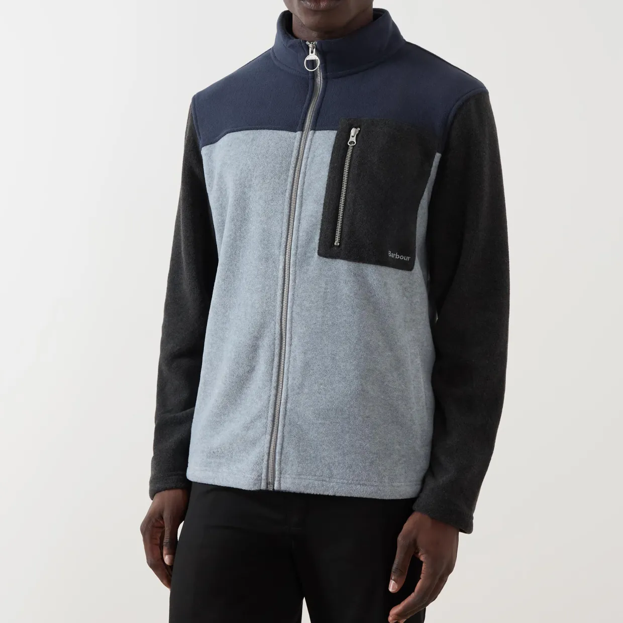 Logo Colour-Blocked Fleece Jacket