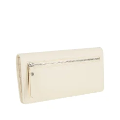 Logo Grained Leather Flap Wallet