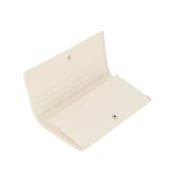 Logo Grained Leather Flap Wallet