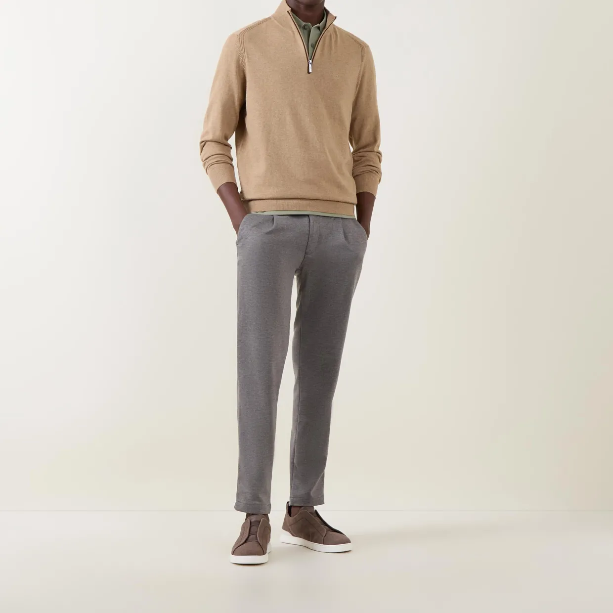 Logo Half-Zip Sweater