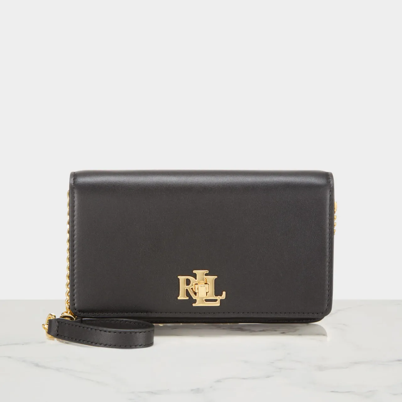 Discount LAUREN Logo Leather Chain Wallet