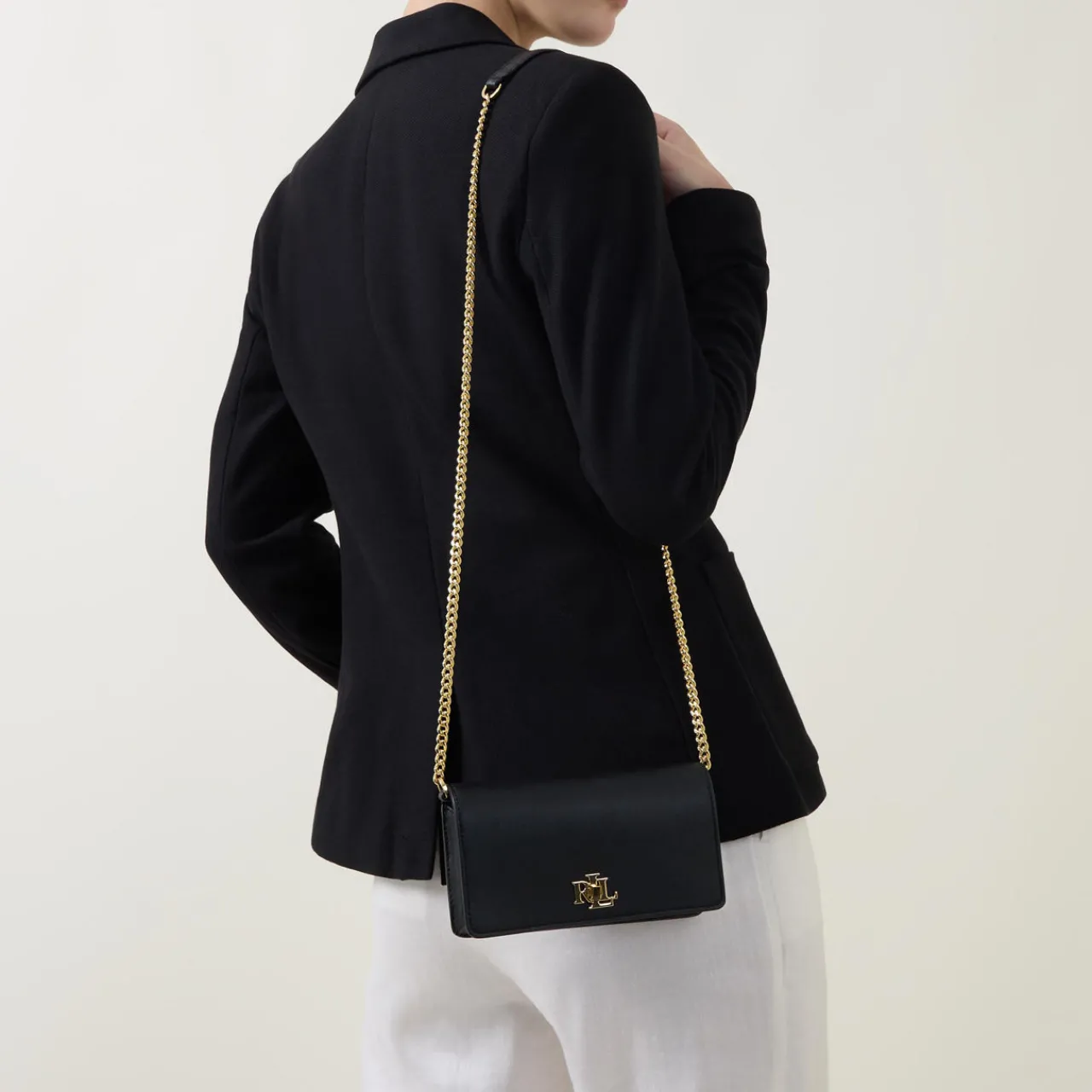 Discount LAUREN Logo Leather Chain Wallet