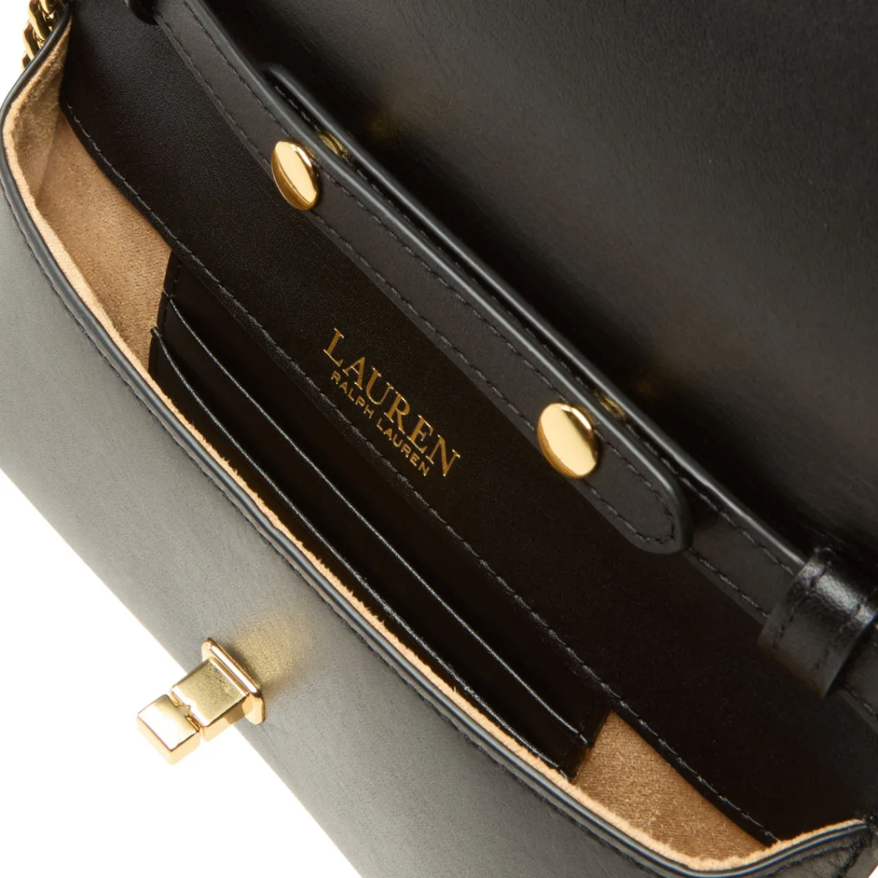 Discount LAUREN Logo Leather Chain Wallet