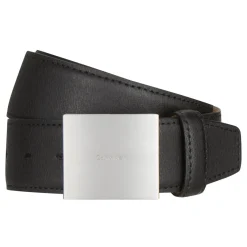 Hot CALVIN KLEIN Logo Plaque Leather Belt