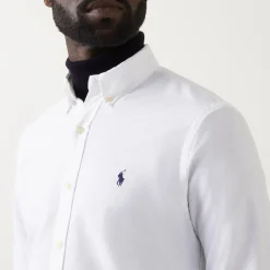 Logo Slim Fit Garment-Dyed Shirt