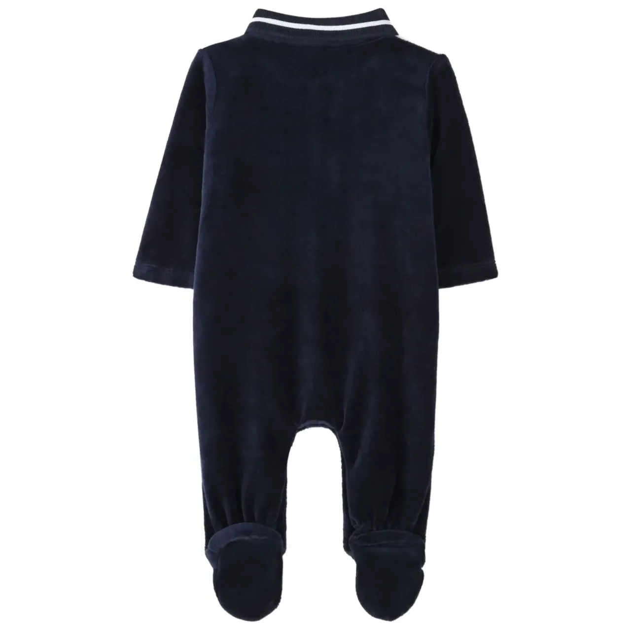 Online BOSS KIDS Logo Velvet Romper Pyjamas