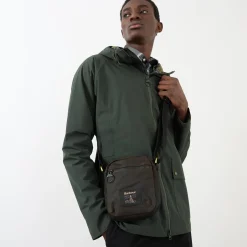 New BARBOUR Logo Waxed Crossbody Bag