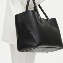 London Grained Leather Tote Bag