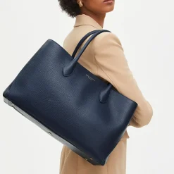 London Grained Leather Tote Bag