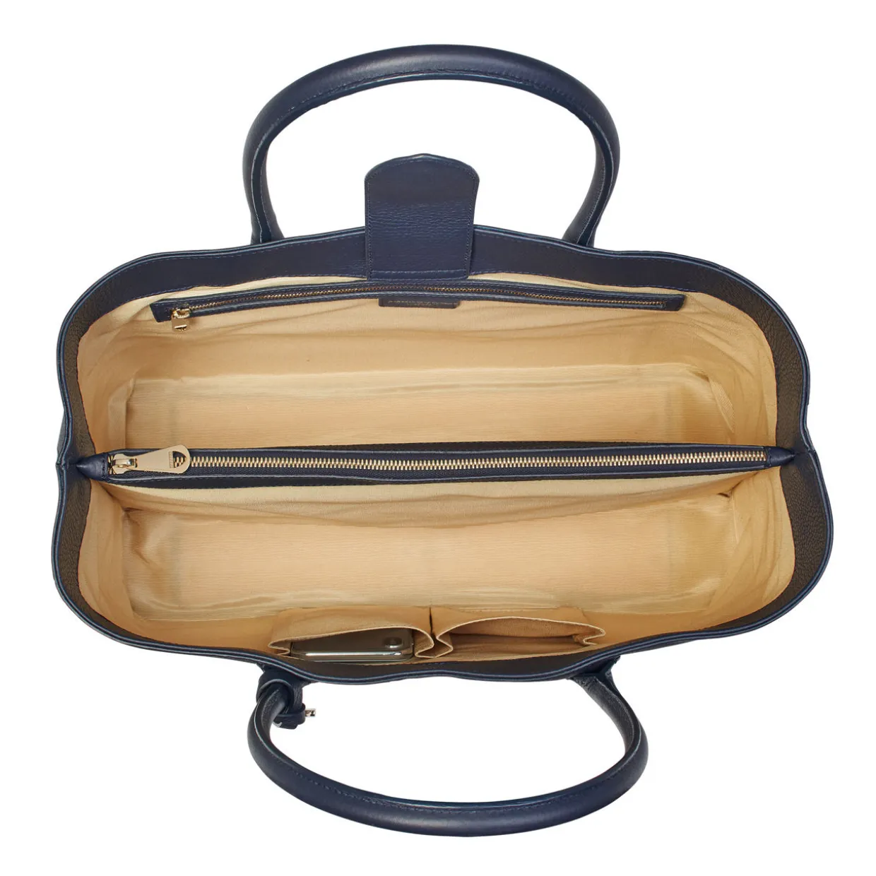 London Grained Leather Tote Bag