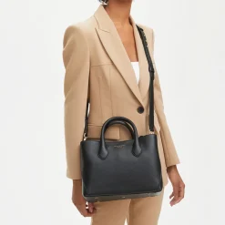 Online ASPINAL OF LONDON London Midi Grained Leather Tote Bag