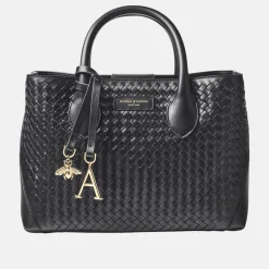Outlet ASPINAL OF LONDON London Midi Woven Leather Tote Bag