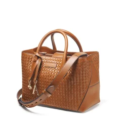 Outlet ASPINAL OF LONDON London Small Woven Leather Tote Bag