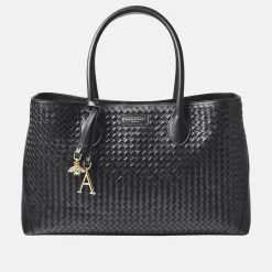 Best ASPINAL OF LONDON London Woven Leather Tote Bag