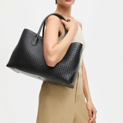 Best ASPINAL OF LONDON London Woven Leather Tote Bag