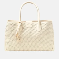 Best ASPINAL OF LONDON London Woven Leather Tote Bag