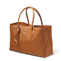 Clearance ASPINAL OF LONDON London Woven Leather Tote Bag