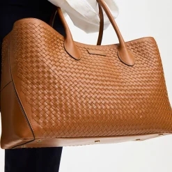 Clearance ASPINAL OF LONDON London Woven Leather Tote Bag